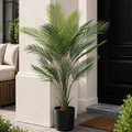 Artificial UV Palm Tree 4ft tall with green arching fronds in pot